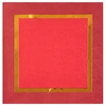Christmas Chic paper napkin - Red/Gold - Set of 20