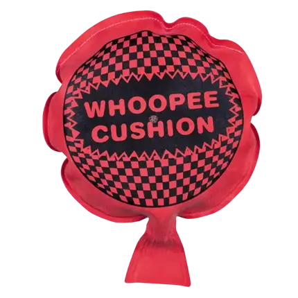 Red farting cushion