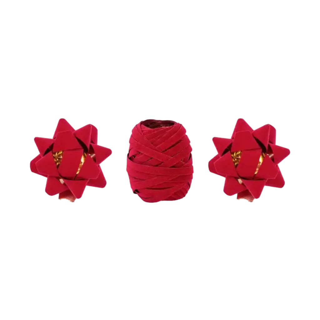 Velvet ribbon set - Red - 2 Rosas & 1 ribbon
