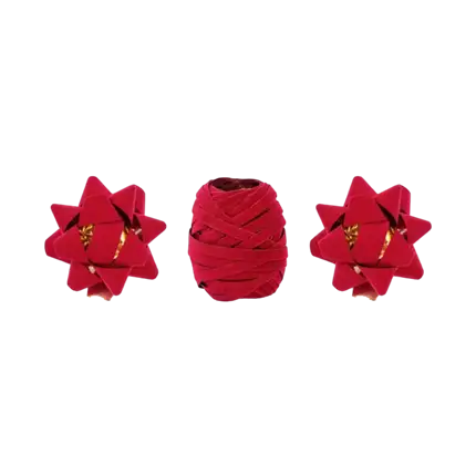 Velvet ribbon set - Red - 2 Rosas & 1 ribbon