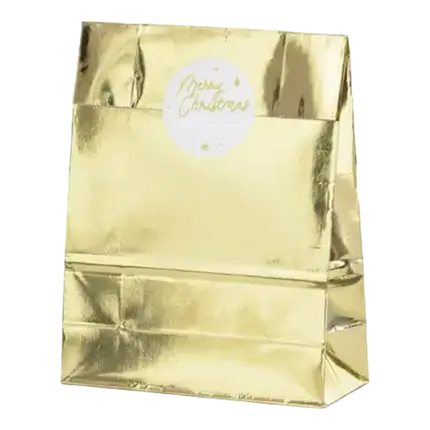 Gold metallic gift bag - 18.5x28.5x8cm - Set of 3