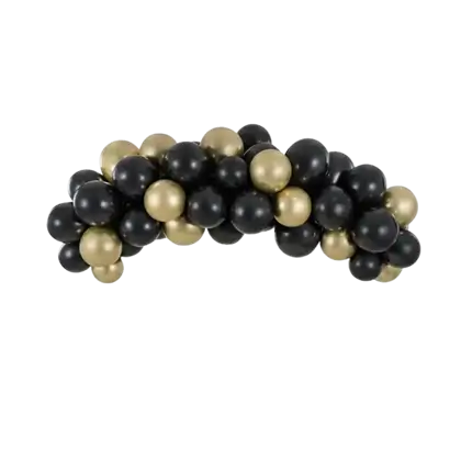 Gold and Black Balloon Arch - 200cm
