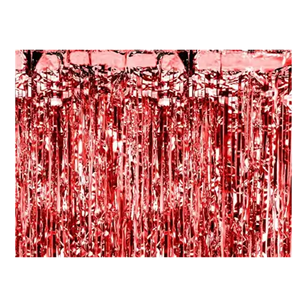 Red glittering curtain - 90x250cm