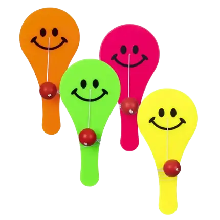 Small rackets with bouncing balls (set of 4)