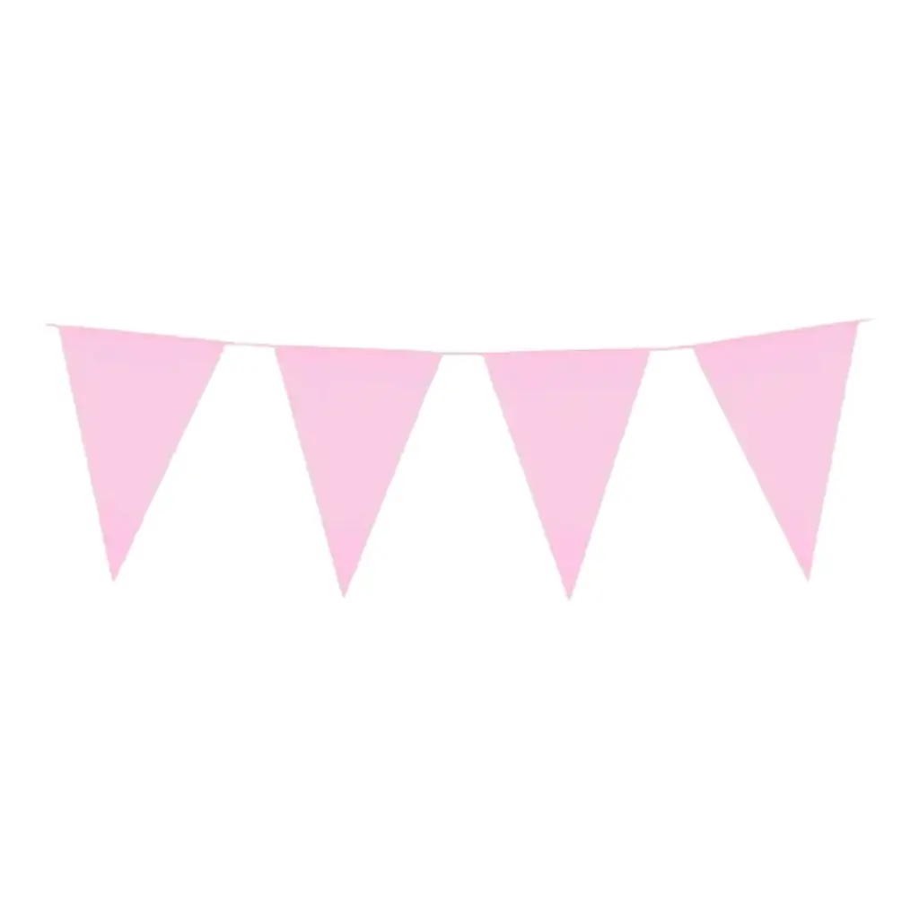 Pale pink pennant garland