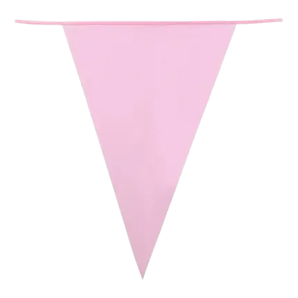 Pale pink pennant garland