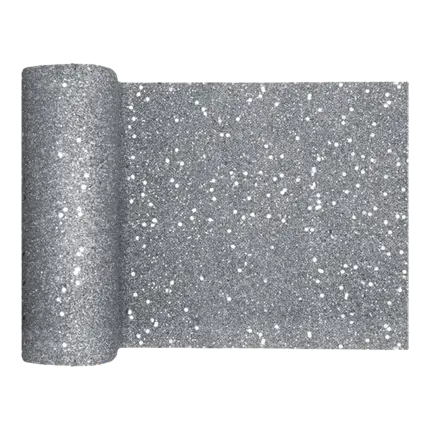 Table runner SILVER Glitter 5 meters