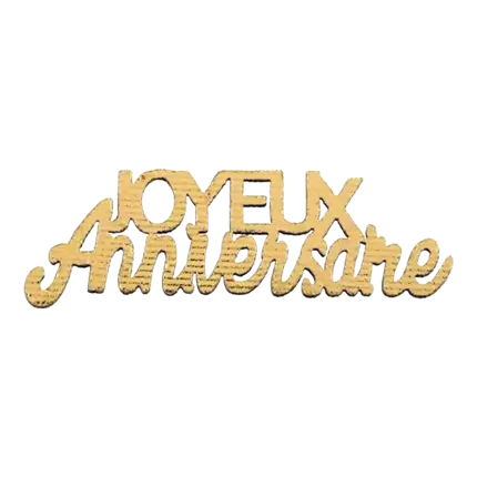 Happy Birthday Wooden Confetti Gold (Set of 10)