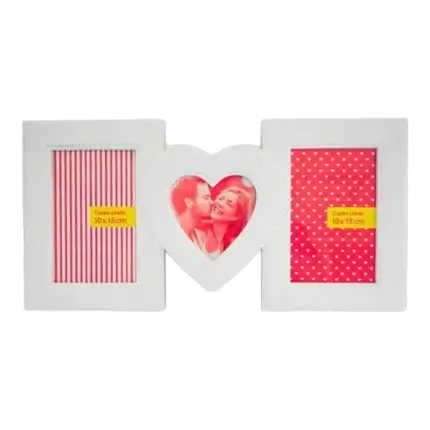 Photo Frame With White Heart