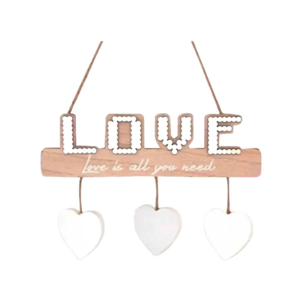 Wooden Hanging lamp "LOVE