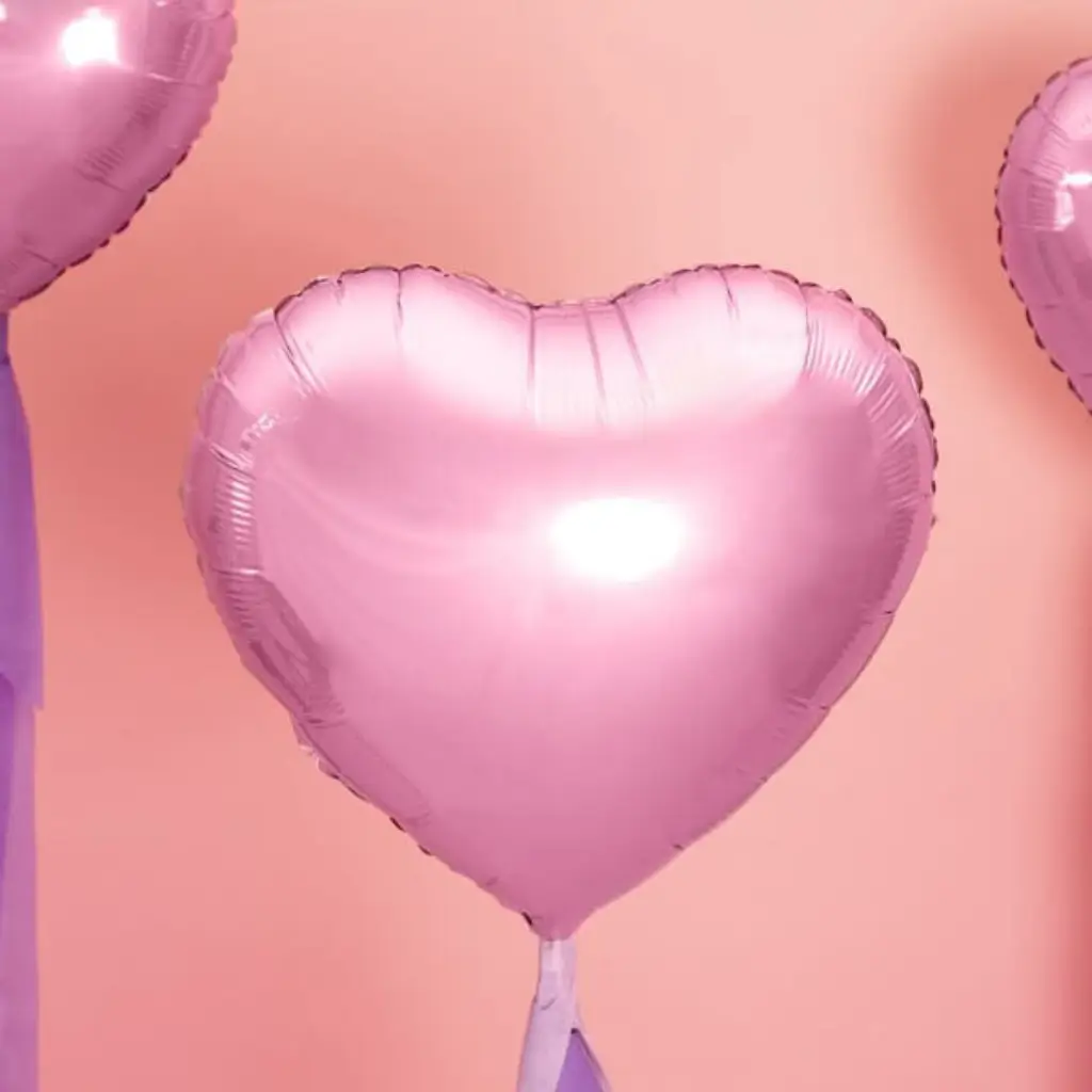Pink Heart Aluminium Balloon - 45cm