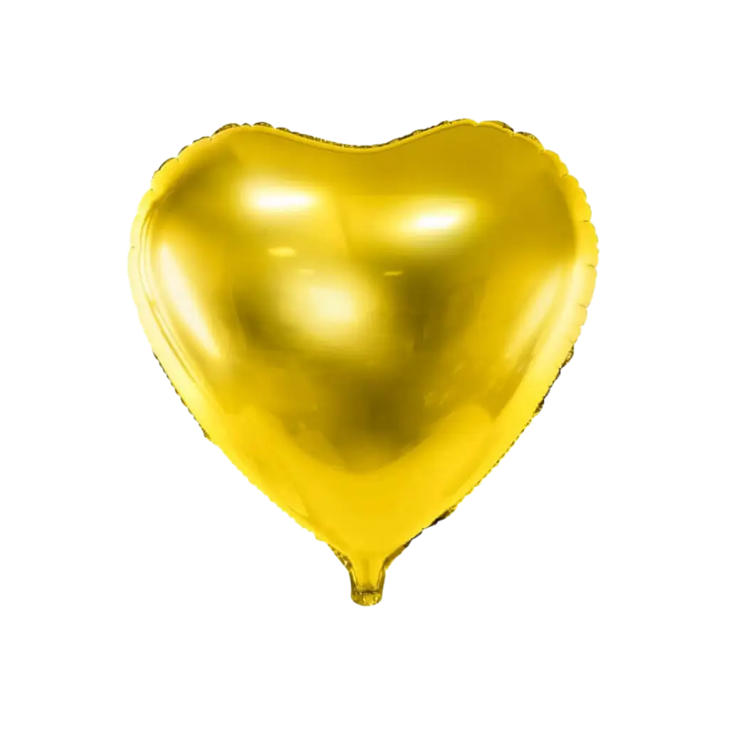 Aluminium Balloon Heart Gold - 45cm