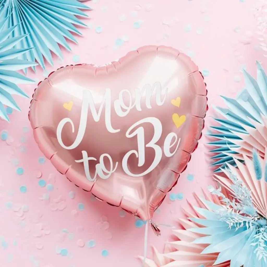 Mom to be pink aluminium heart balloon ø35cm