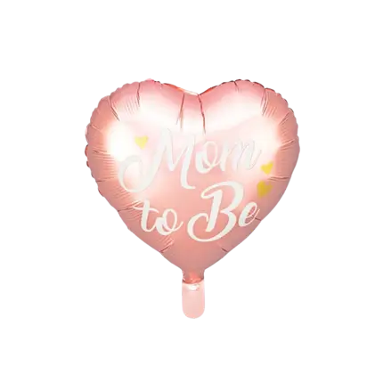 Mom to be pink aluminium heart balloon ø35cm