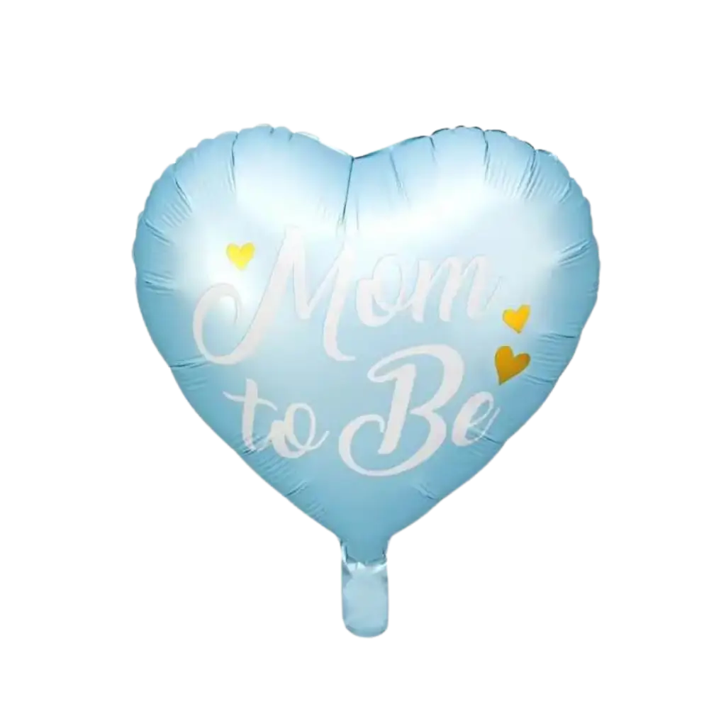 Mom to Be" Blue Heart Aluminium Balloon - 35cm