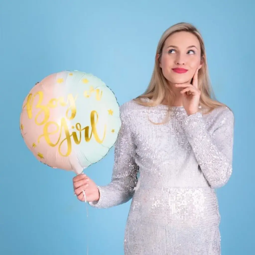 Aluminium balloon pink and blue Boy or Girl ø35cm