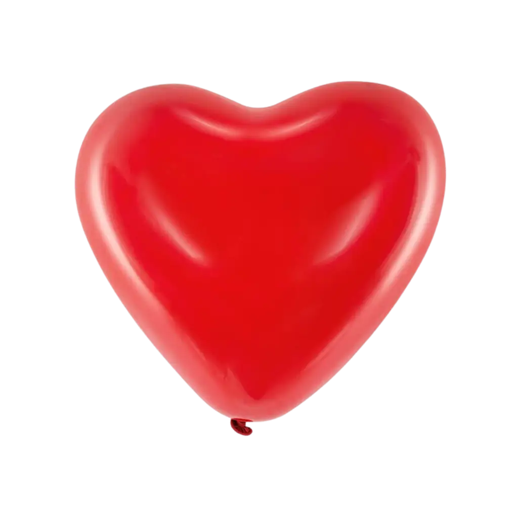 Pack of 100 Pastel Red Heart Balloons 30cm