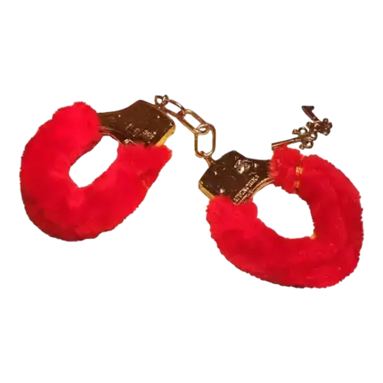 FUR CUFFS - RED