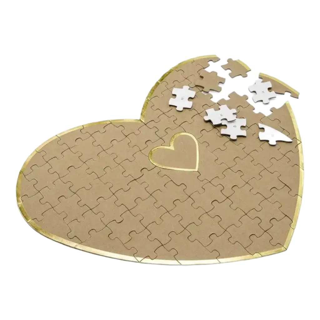 Guestbook - Heart-shaped puzzle