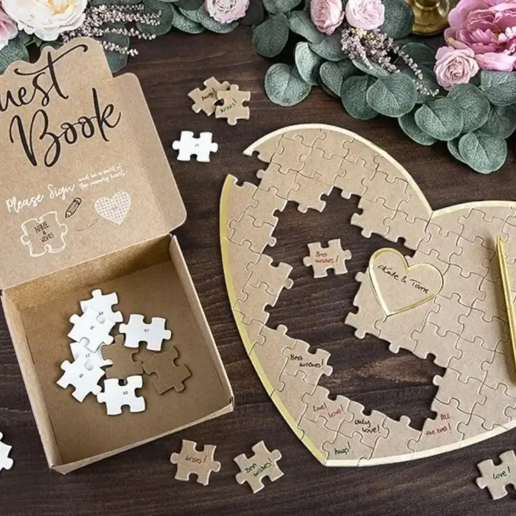 Guestbook - Heart-shaped puzzle