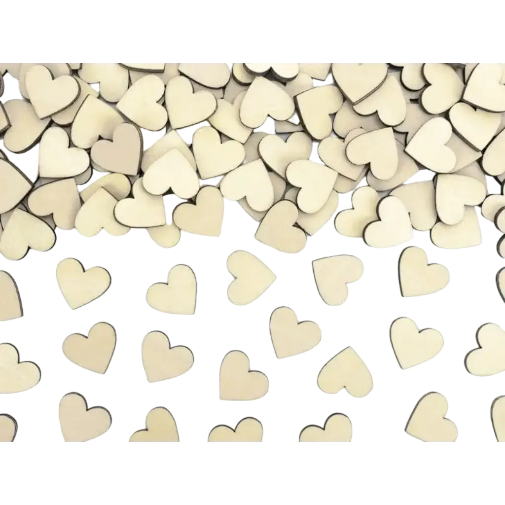 Wooden hearts - LOT OF 50 - 2x2cm