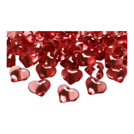 Red Crystal Hearts - LOT OF 30 - 21mm