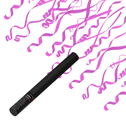 Manual confetti gun - Pink coil 50 cm - Magic FX