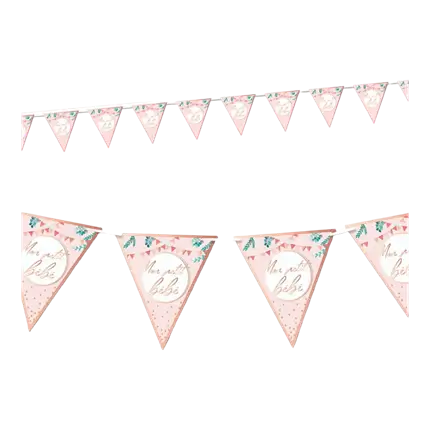  Pink pennant garland My little baby.