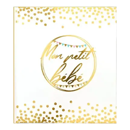 Guestbook My little Baby White and Gold