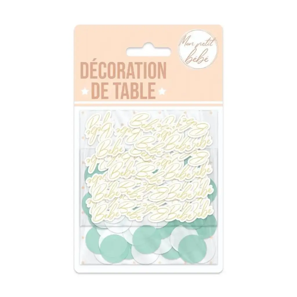 My Little Baby" Blue Table Confetti Duo