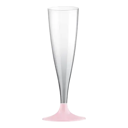 Champagne Flute 14cl - Pastel Pink Base - Set of 6