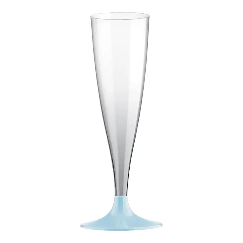 Champagne Flute 14cl - Pastel Blue Base - Set of 6