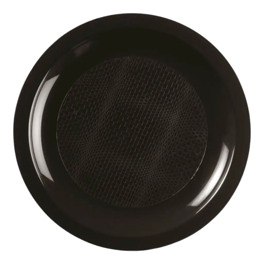 Dessert plate black - 18.5cm - set of 25