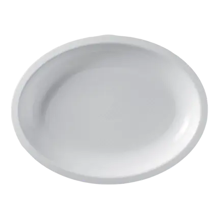 White Oval Plate - 25.5x19cm - set of 25