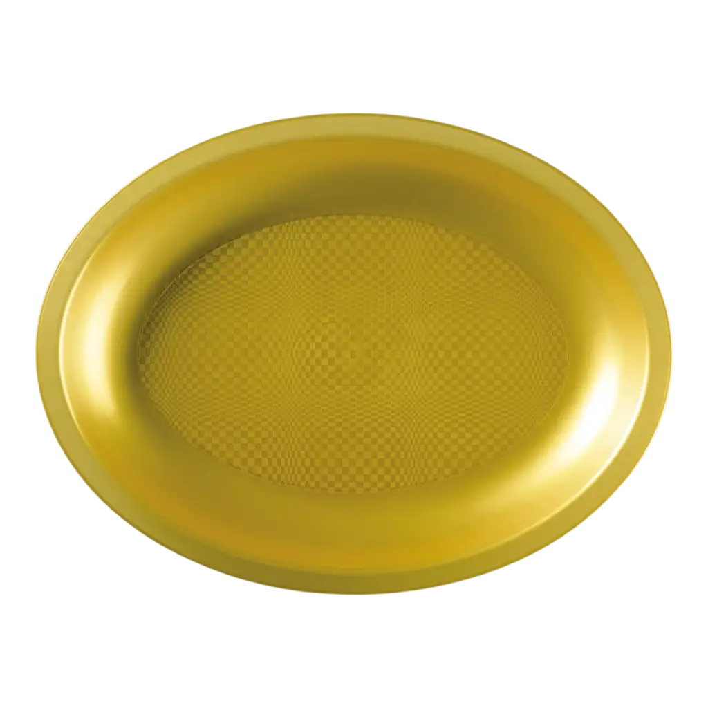  Oval Gold Plate - 25.5x19cm - set of 25