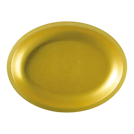  Oval Gold Plate - 25.5x19cm - set of 25