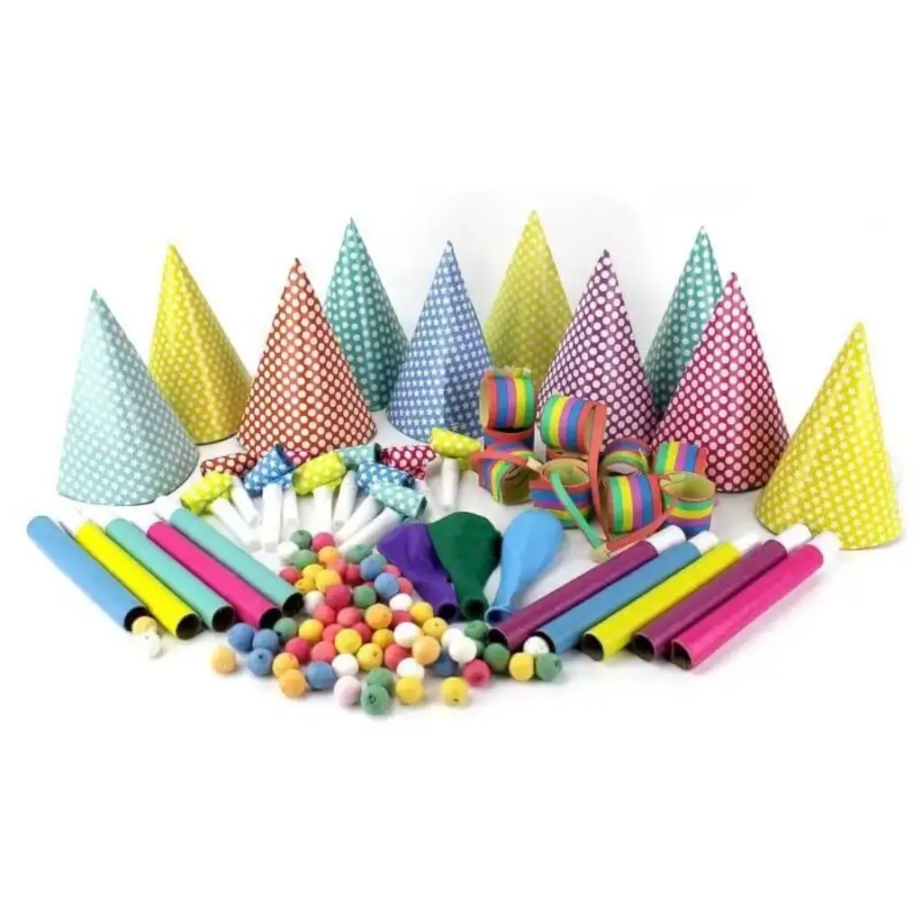 Multicoloured cotillion kit for 10 people