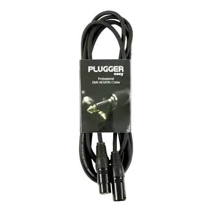 CABLE DMX XLR FEMALE 3B - XLR MALE 3B 3M - PLUGGER