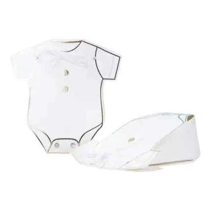 White and gold body pouch - Set of 8