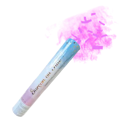 Gender Reveal Powder and Confetti Cannon - PINK
