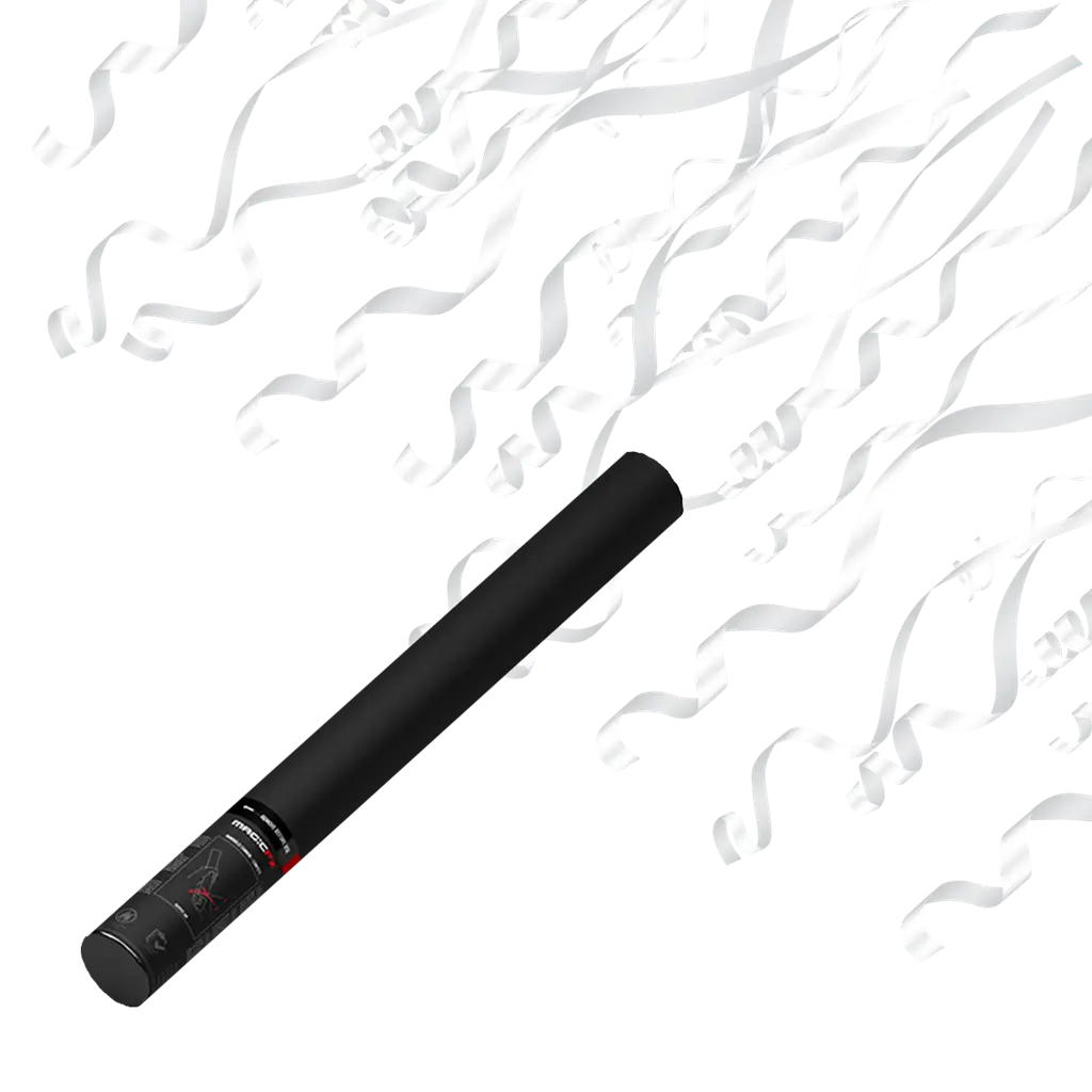 MANUAL CONFETTI GUN - WHITE COIL 50 CM - MAGIC FX