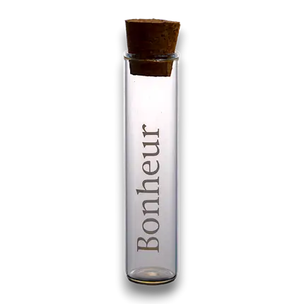 Glass vial Bonheur - ø 2.2 x 10 cm (Set of 48)
