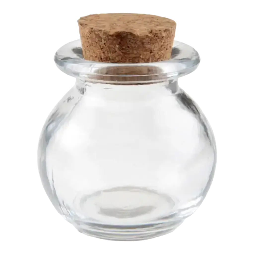 Round glass guest jar - 5,5x6cm