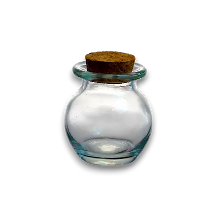 Round glass guest jar - 5,5x6cm