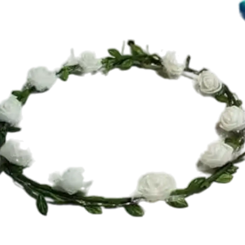 Luminous White Flower Wreath