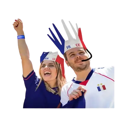 CROWN WITH WHISTLE - FRANCE - BLUE WHITE RED