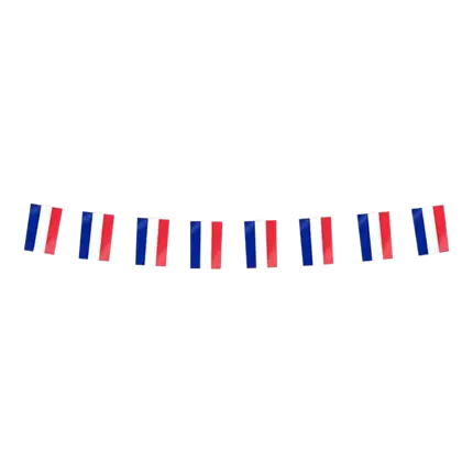France Flag Garland - 20 Flags - 10 meters - 20x30cm
