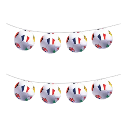 GARLAND OF 8 FOOTBALL PENNANTS - 29CM - 5M