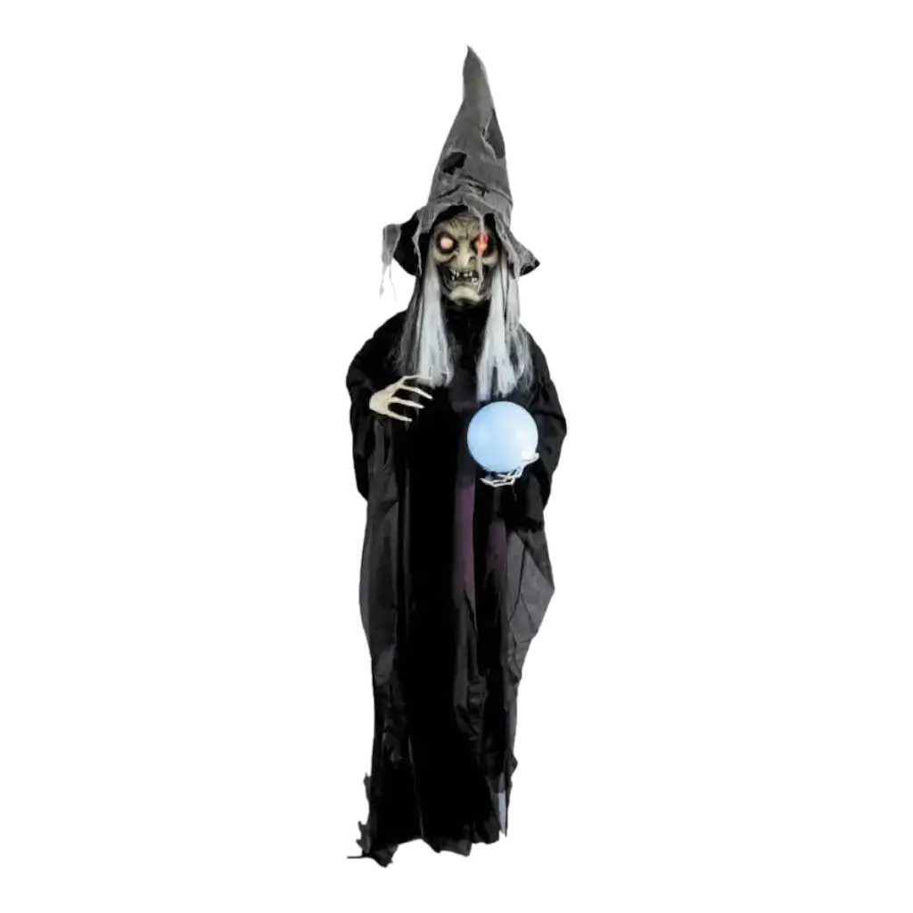 SUSPENSION WITCH + CRYSTAL BALL - LUMINOUS - 183CM