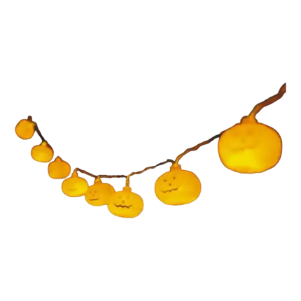 LIGHT GARLAND - ORANGE PUMPKINS